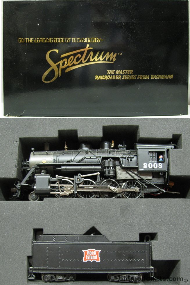Bachmann HO Spectrum Series Rock Island Baldwin 2-8-0 Consolidation Locomotive and Tender HO  Scale, 11418 plastic model kit